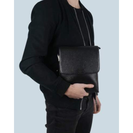 Мужская кожаная сумка Giorgio Ferretti (Италия) черная GF5416-4Ablack – Фото 6