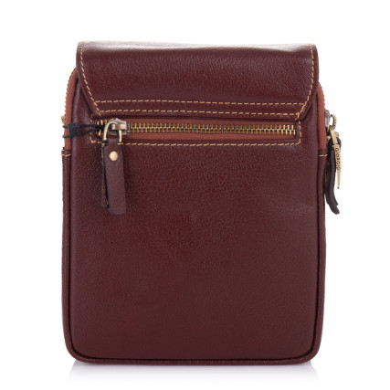 Мужская кожаная сумка Giorgio Ferretti (Италия) коричневая GF568-5brown – Фото 3