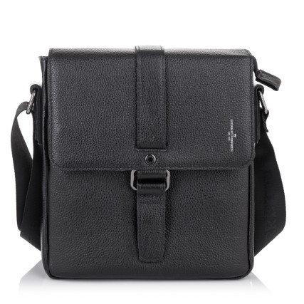 Мужская кожаная сумка Giorgio Ferretti (Италия) черная GF8130Bblack – Фото 2
