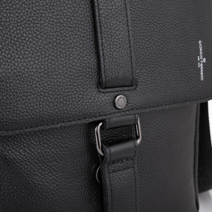 Мужская кожаная сумка Giorgio Ferretti (Италия) черная GF8130Bblack – Фото 4