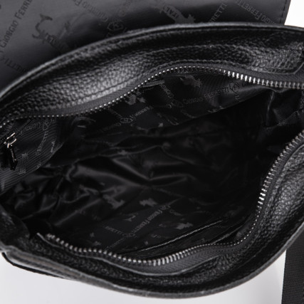 Мужская кожаная сумка Giorgio Ferretti (Италия) черная GF8130Bblack – Фото 5