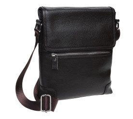Мужская кожаная сумка Borsa Leather коричневая k10013-brown