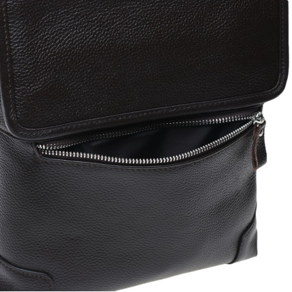 Мужская кожаная сумка Borsa Leather коричневая k10013-brown – Фото 4