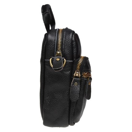 Мужская кожаная сумка Keizer черная k108-black – Фото 4