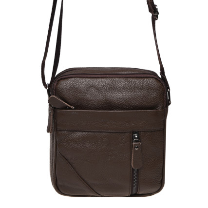 Мужская кожаная сумка Borsa Leather коричневая K11027-brown – Фото 2