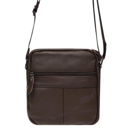 Мужская кожаная сумка Borsa Leather коричневая K11027-brown – Фото 3