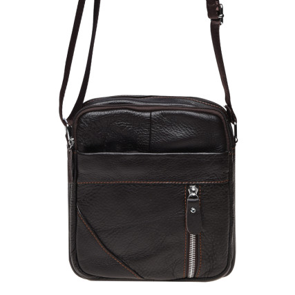 Мужская кожаная сумка Borsa Leather коричневая K11027-d.brown – Фото 2