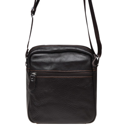 Мужская кожаная сумка Borsa Leather коричневая K11027-d.brown – Фото 3