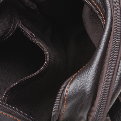 Мужская кожаная сумка Borsa Leather коричневая K11027-d.brown – Фото 5