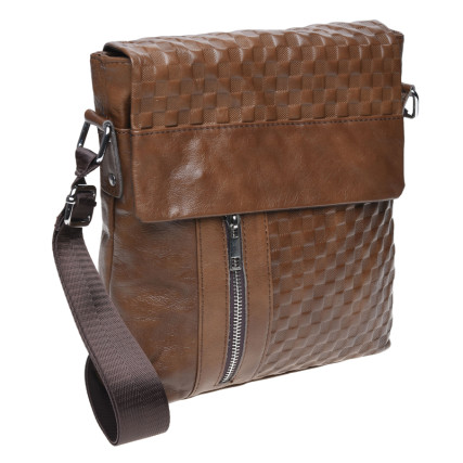 Мужская кожаная сумка Borsa Leather коричневая k1238-1-brown – Фото 1