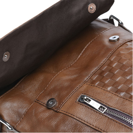 Мужская кожаная сумка Borsa Leather коричневая k1238-1-brown – Фото 5