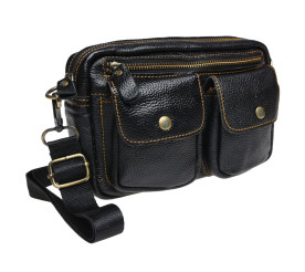 Мужская кожаная сумка Keizer черная K13142-black