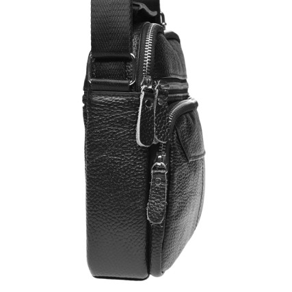 Мужская кожаная сумка Keizer черная K13657-black – Фото 4