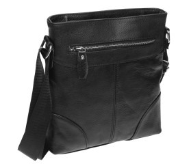 Мужская кожаная сумка Borsa Leather черная k15003-2-black