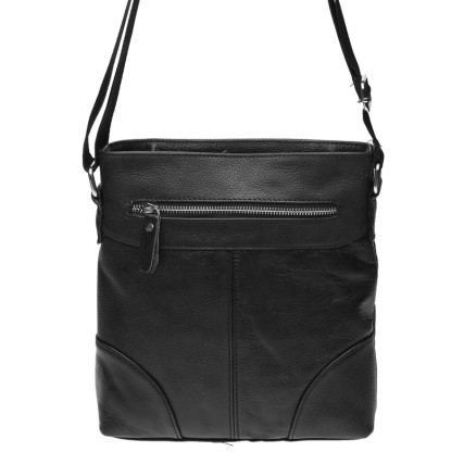 Мужская кожаная сумка Borsa Leather черная k15003-2-black – Фото 2