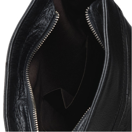 Мужская кожаная сумка Borsa Leather черная k15003-2-black – Фото 5