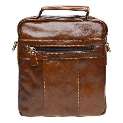 Мужская кожаная сумка Borsa Leather коричневая K15027-brown – Фото 2