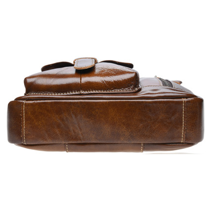 Мужская кожаная сумка Borsa Leather коричневая K15027-brown – Фото 3