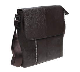 Мужская кожаная сумка Borsa Leather коричневая K15103-brown