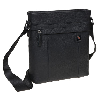 Мужская кожаная сумка Borsa Leather черная k15501-black – Фото 1
