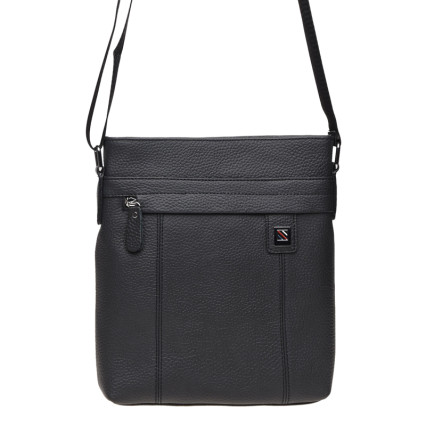 Мужская кожаная сумка Borsa Leather черная k15501-black – Фото 2
