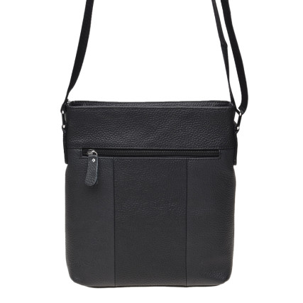 Мужская кожаная сумка Borsa Leather черная k15501-black – Фото 3