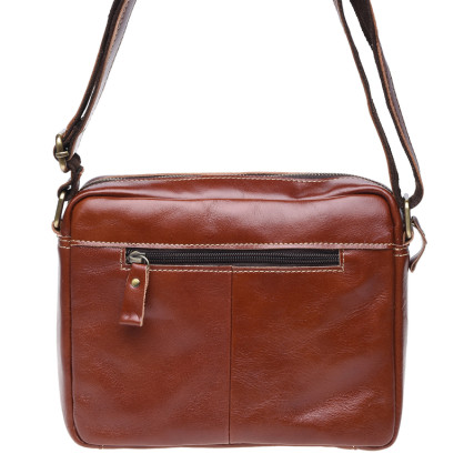 Мужская кожаная сумка Borsa Leather коричневая K16211-brown – Фото 3