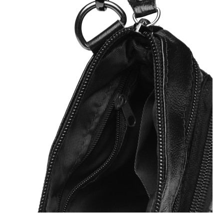 Мужская кожаная сумка Keizer черная K1701-black – Фото 5