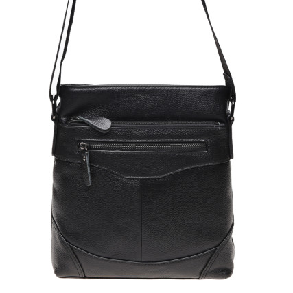 Мужская кожаная сумка Borsa Leather черная K17801-black – Фото 2