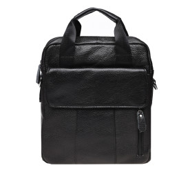 Мужская кожаная сумка Borsa Leather черная K18863-black