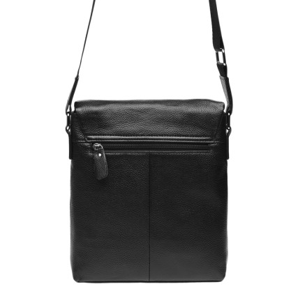 Мужская кожаная сумка Borsa Leather черная k19137-black – Фото 3