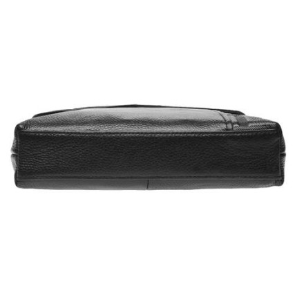 Мужская кожаная сумка Borsa Leather черная k19137-black – Фото 4