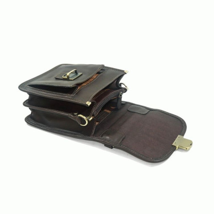 Мужская кожаная барсетка Katana коричневая k31018-2 – Фото 3