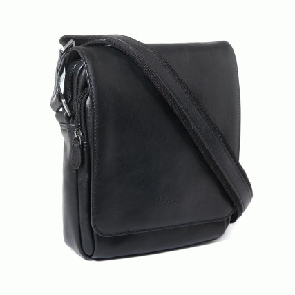 Кожаная сумка через плечо Katana (Франция) черная k39112-1 – Фото 2