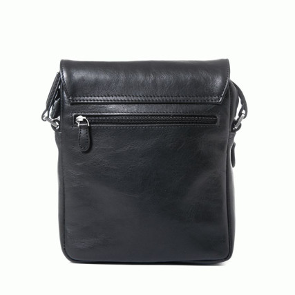 Кожаная сумка через плечо Katana (Франция) черная k39112-1 – Фото 3