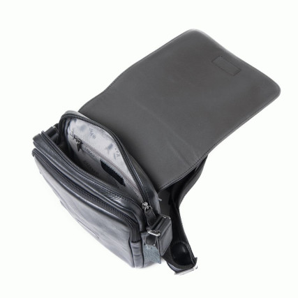 Кожаная сумка через плечо Katana (Франция) черная k39112-1 – Фото 5