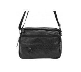 Мужская кожаная сумка Borsa Leather черная m10t823-black