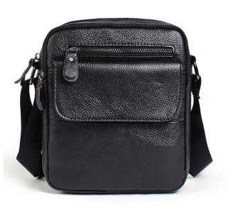 Мужская кожаная сумка Buffalo Bags черная M1106A