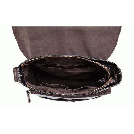 Мужская кожаная сумка Buffalo Bags коричневая M1292C – Фото 3