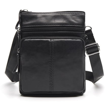 Мужская кожаная сумка Buffalo Bags черная M701A – Фото 1