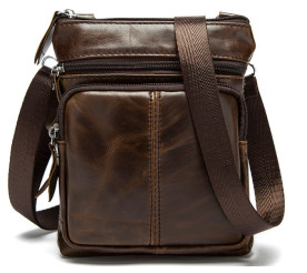 Мужская кожаная сумка Buffalo Bags коричневая M701C