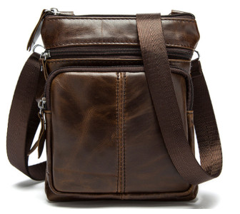 Мужская кожаная сумка Buffalo Bags коричневая M701C