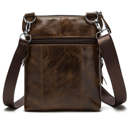 Мужская кожаная сумка Buffalo Bags коричневая M701C – Фото 2
