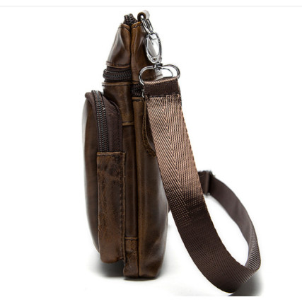 Мужская кожаная сумка Buffalo Bags коричневая M701C – Фото 3