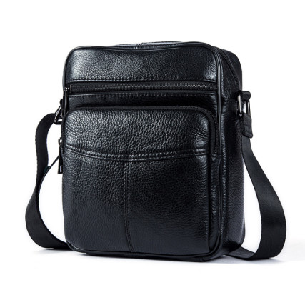 Мужская кожаная сумка Buffalo Bags черная M7602A – Фото 1