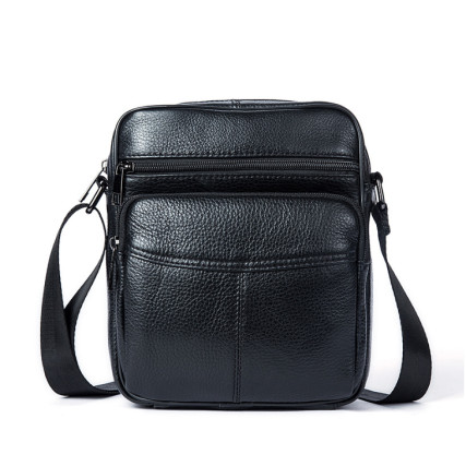 Мужская кожаная сумка Buffalo Bags черная M7602A – Фото 3