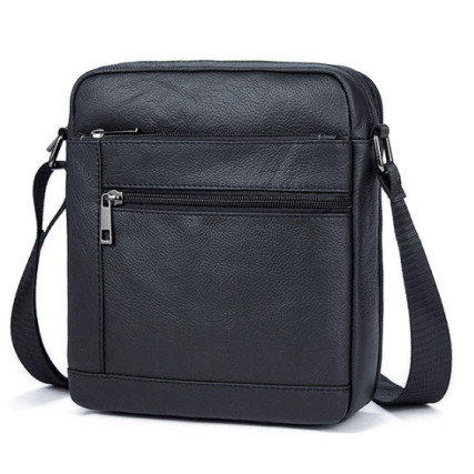 Мужская кожаная сумка Buffalo Bags черная M7604A – Фото 1