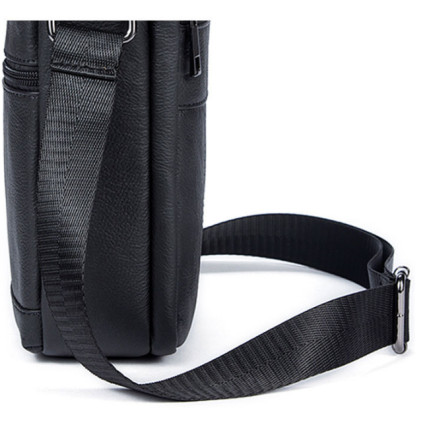 Мужская кожаная сумка Buffalo Bags черная M7604A – Фото 5