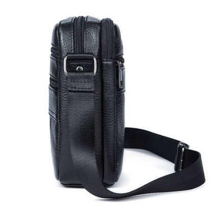 Мужская кожаная сумка Buffalo Bags черная M7705A – Фото 3