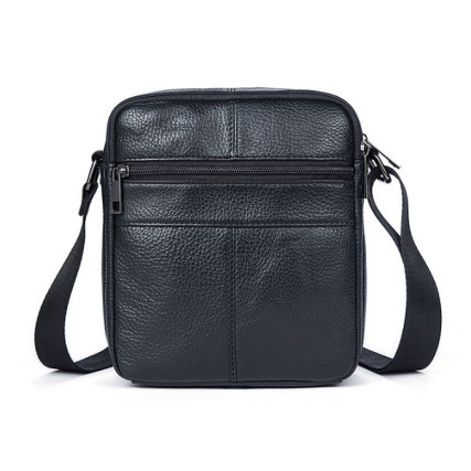 Мужская кожаная сумка Buffalo Bags черная M7705A – Фото 6